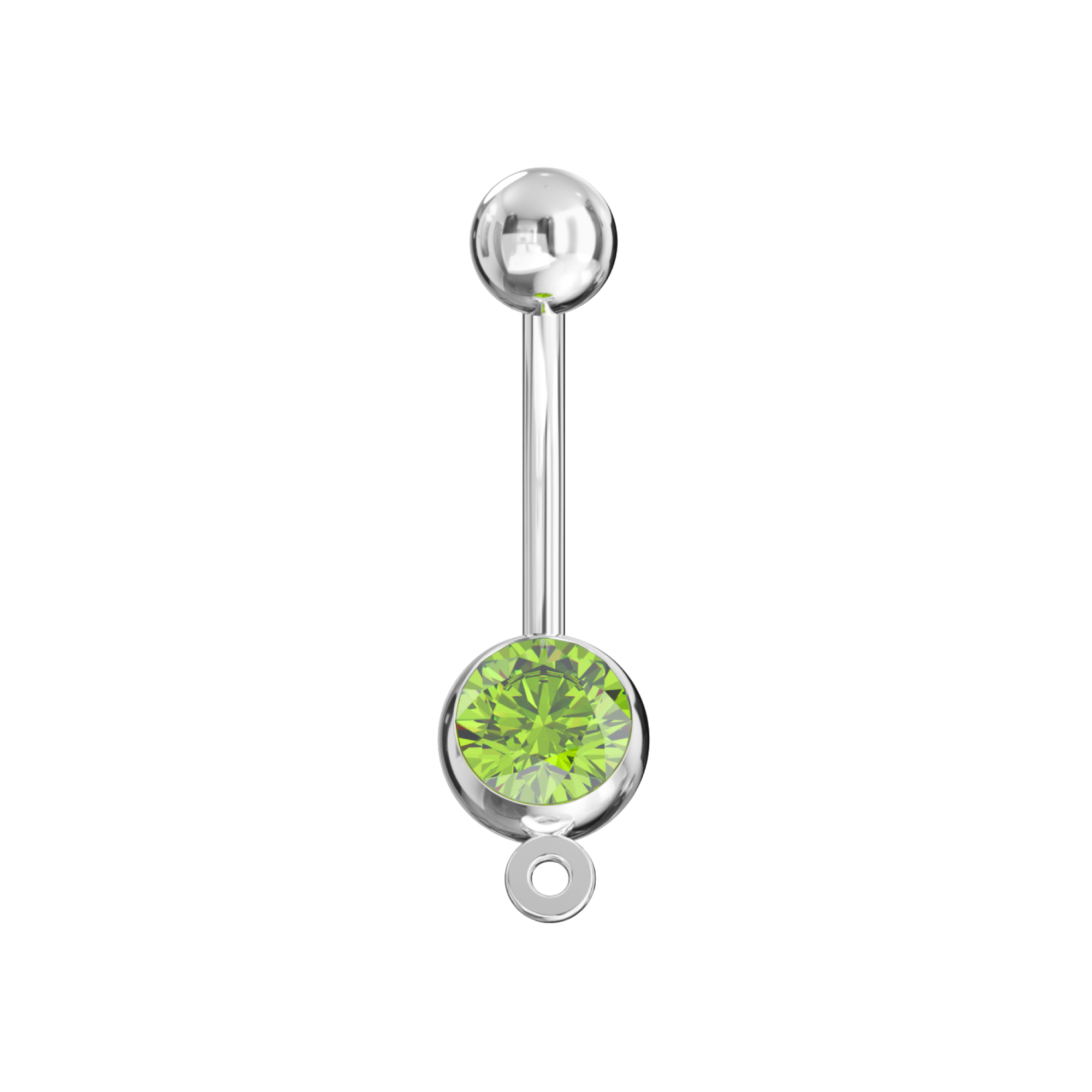 316L Surgical Steel Studded Hook Banana Belly Ring - Monster Piercing