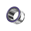 316L Surgical Steel With Purple Ball Edge Top Flesh Tunnel