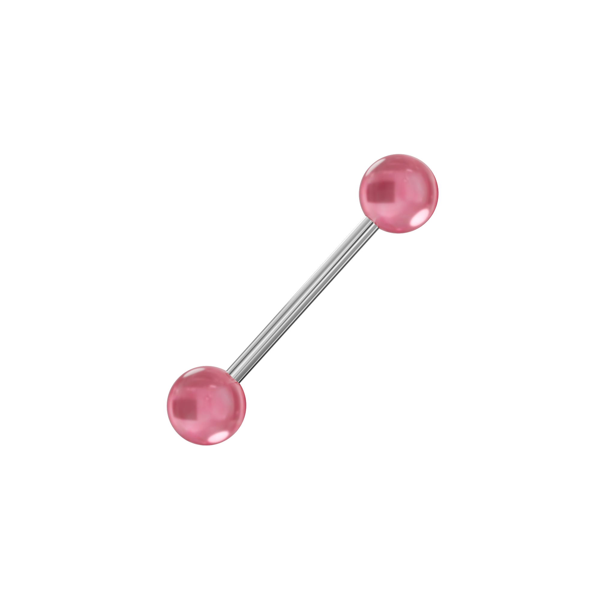 Steel Tongue Barbell with Plain UV Balls (Pack of 10) - Monster Piercing