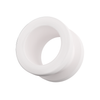 316L Surgical Steel Basic White External Threaded Tunnel