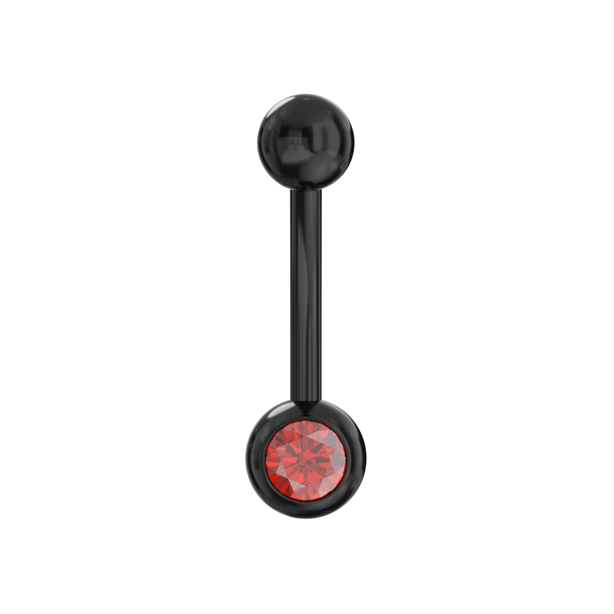 Single Stone Anodised Surgical Steel Belly Ring - Monster Piercing
