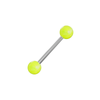 316L Surgical Steel Tongue Barbell with Neon Marble UV Balls (Pack of 10)
