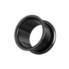316L Surgical Steel Black Single Flared with 'O' Ring Ear Plug