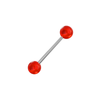 316L Surgical Steel Tongue Barbell with Plain UV Balls (Pack of 10)