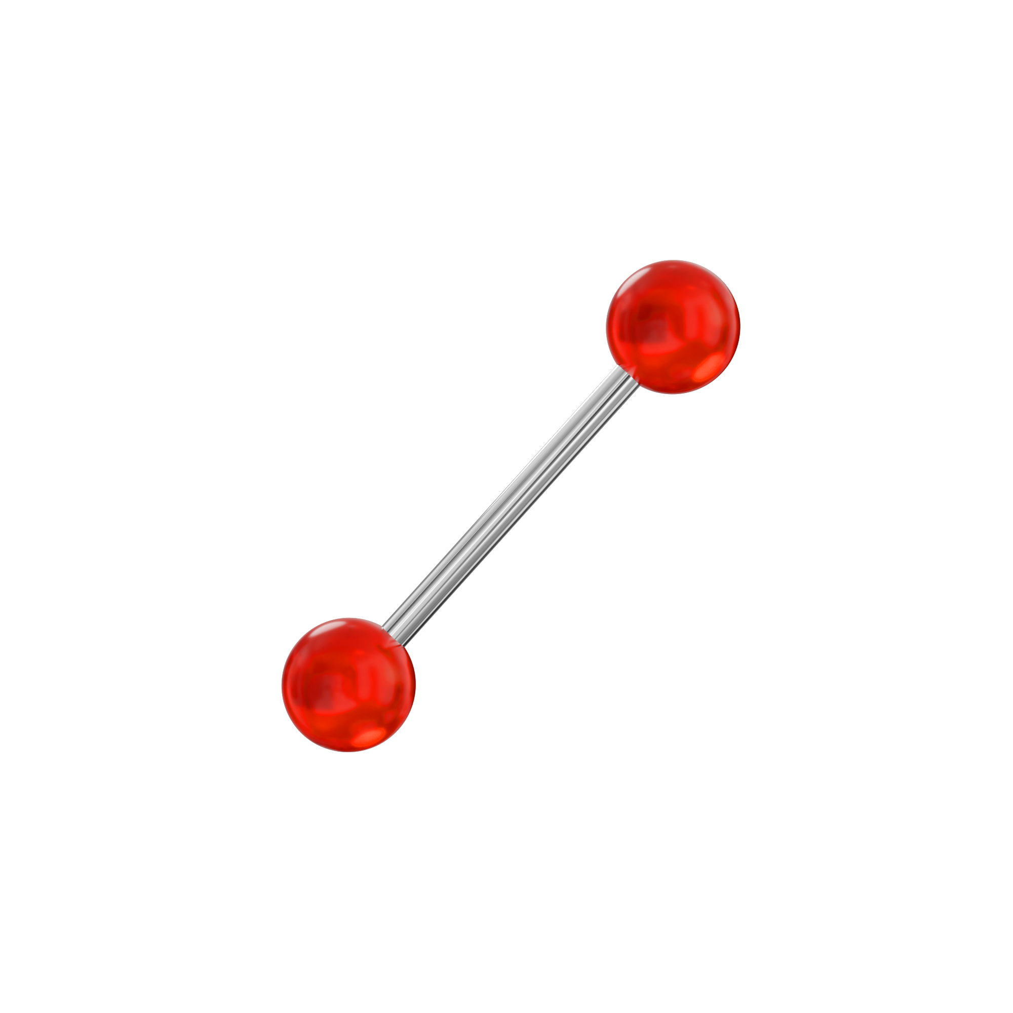 Steel Tongue Barbell with Plain UV Balls (Pack of 10) - Monster Piercing