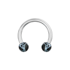 316L Surgical Steel Circular Barbell With Marble UV Balls (Pack of 10)