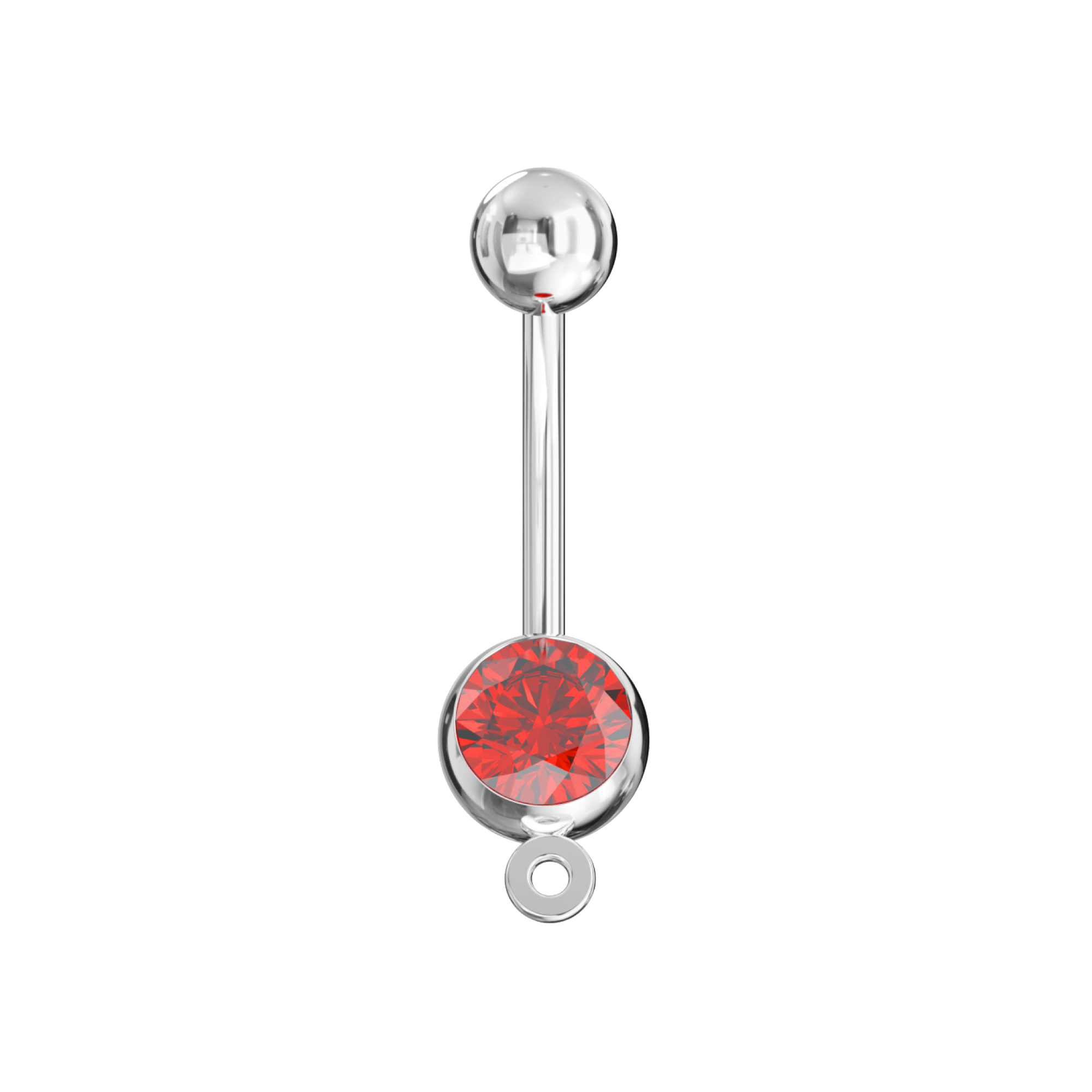 316L Surgical Steel Studded Hook Banana Belly Ring - Monster Piercing