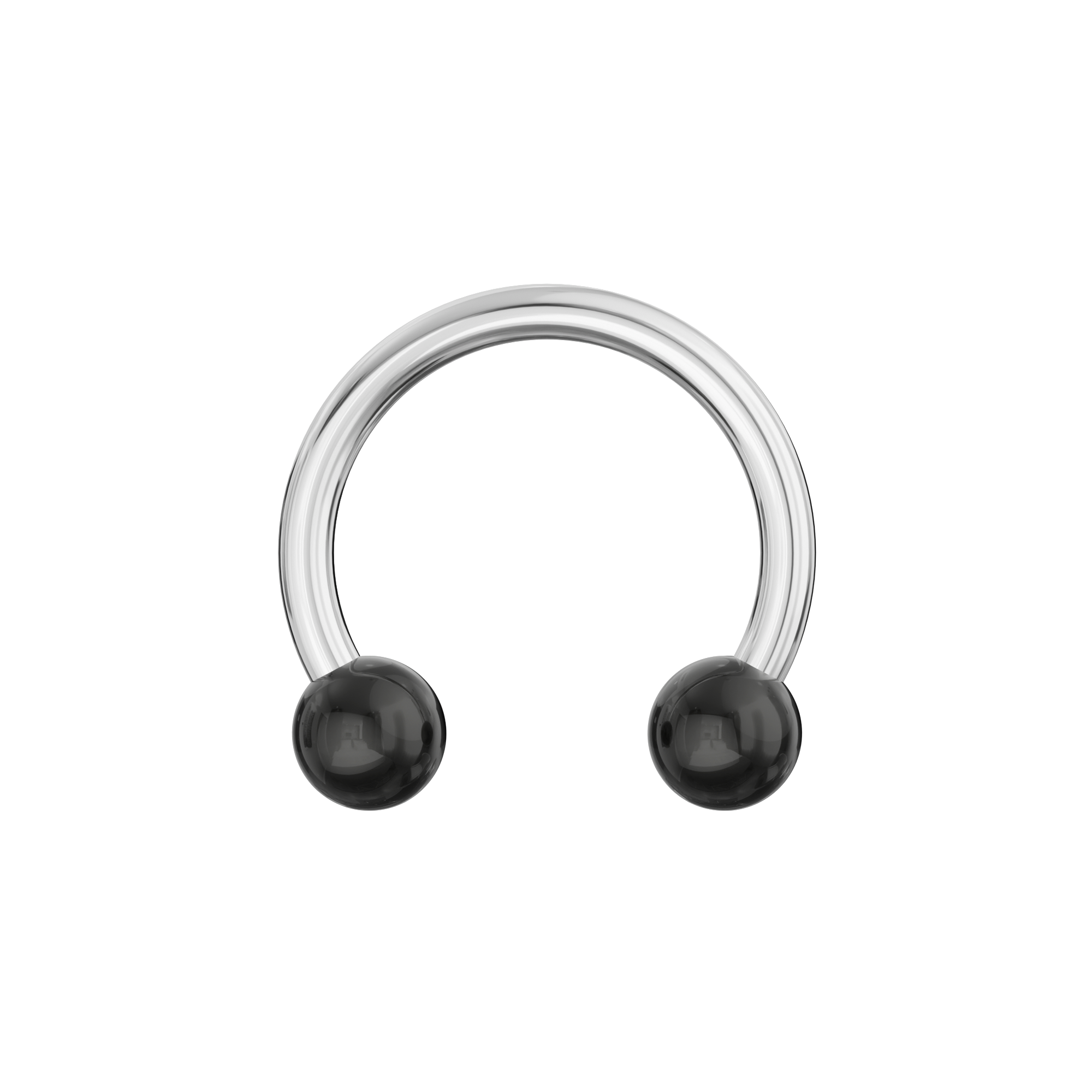 316L Surgical Steel Circular Barbell With Glossy UV Balls (Pack of 10) - Monster Piercing