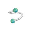 316L Surgical Steel Twisted Barbell With Marble UV Balls (Pack of 10)
