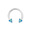 316L Surgical Steel Circular Barbell With Marble UV Cones (Pack of 10)