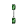 925 Sterling Silver Double Jewelled Spinal Belly Button Ring