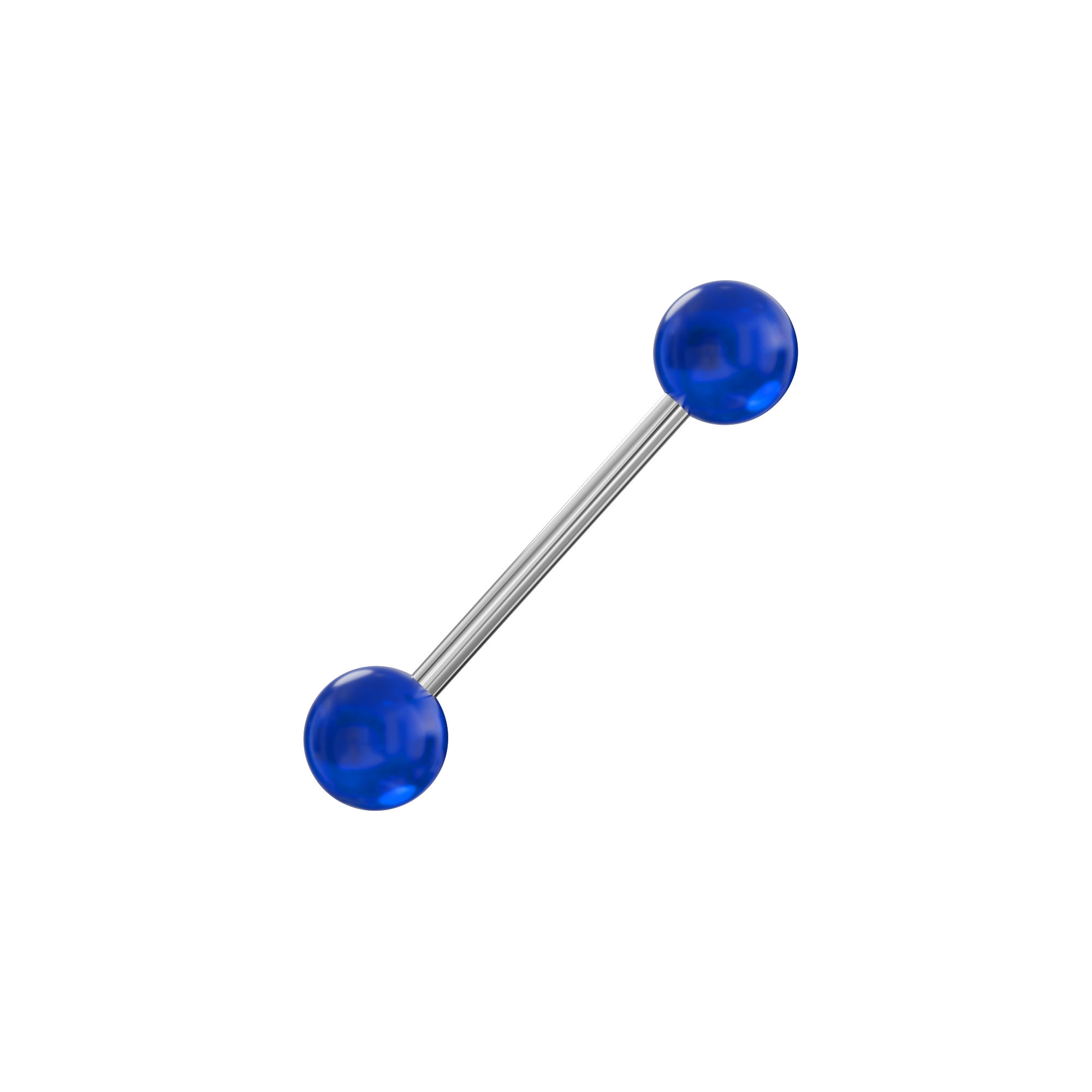 Steel Tongue Barbell with Plain UV Balls (Pack of 10) - Monster Piercing