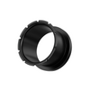 316L Surgical Steel Black Groove and Flare Flesh Tunnel