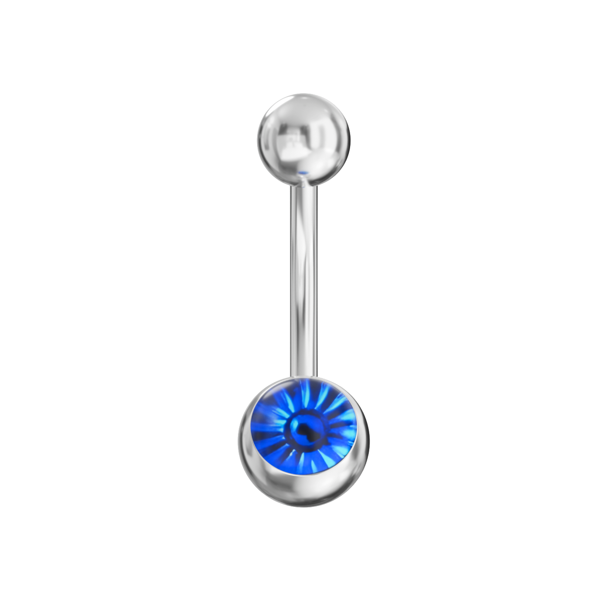 316L Steel Tiger Eye Belly Banana - Monster Piercing