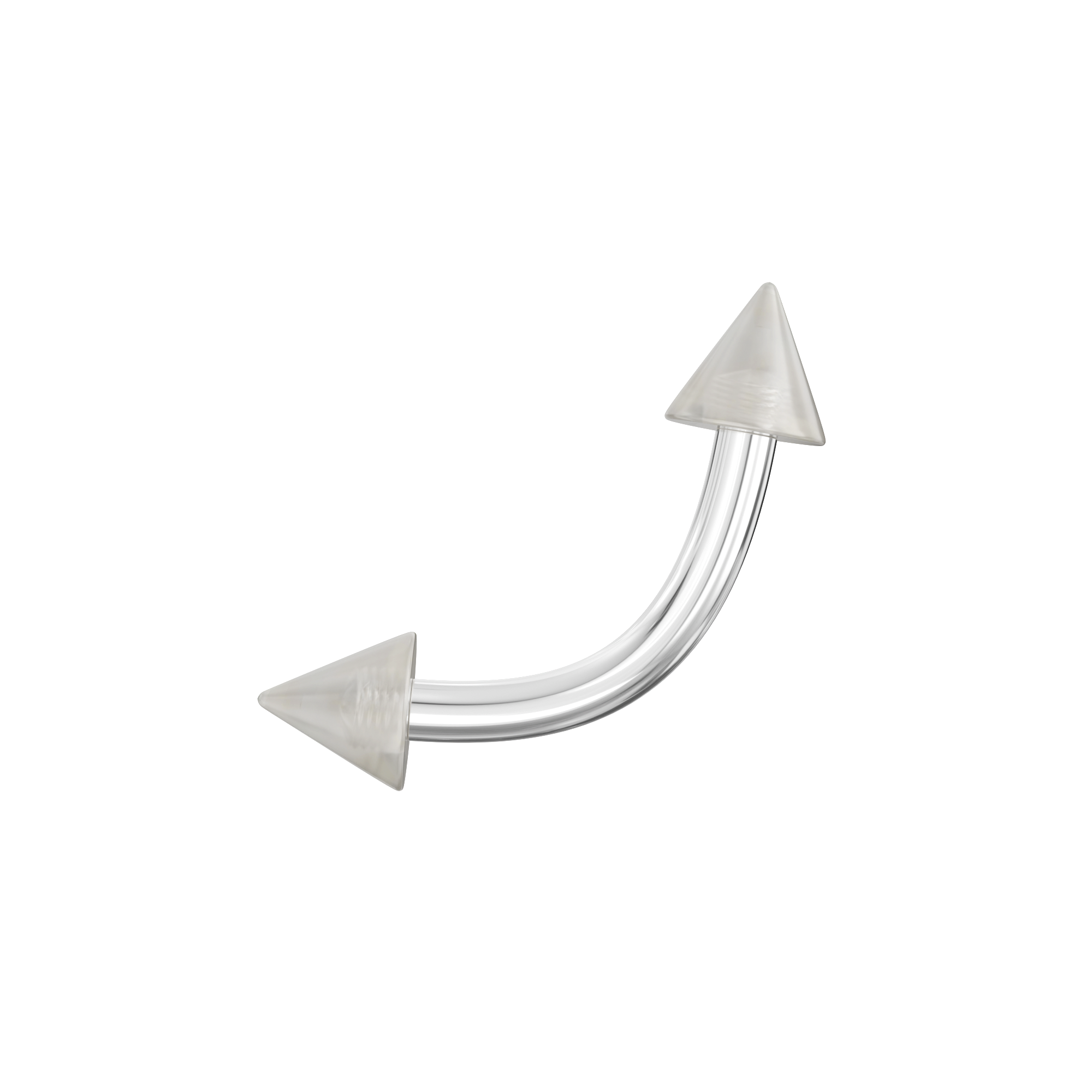 Steel Curved Bar with Wavy Stripes UV Cone (Pack of 10) - Monster Piercing