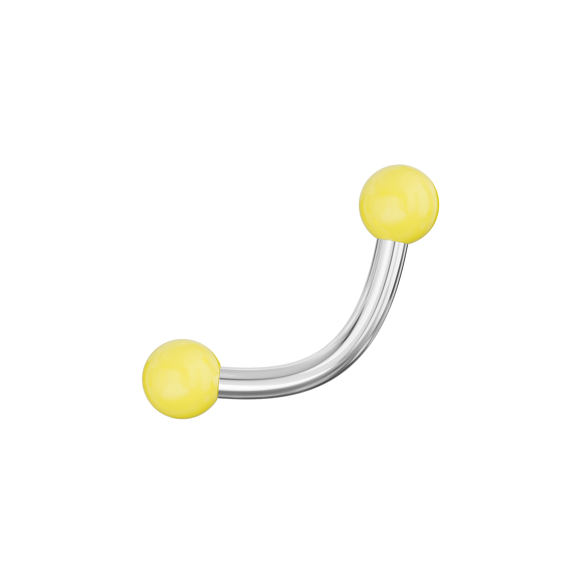 316L Surgical Steel Curved Bar with Basic UV Balls (Pack of 10) - Monster Piercing