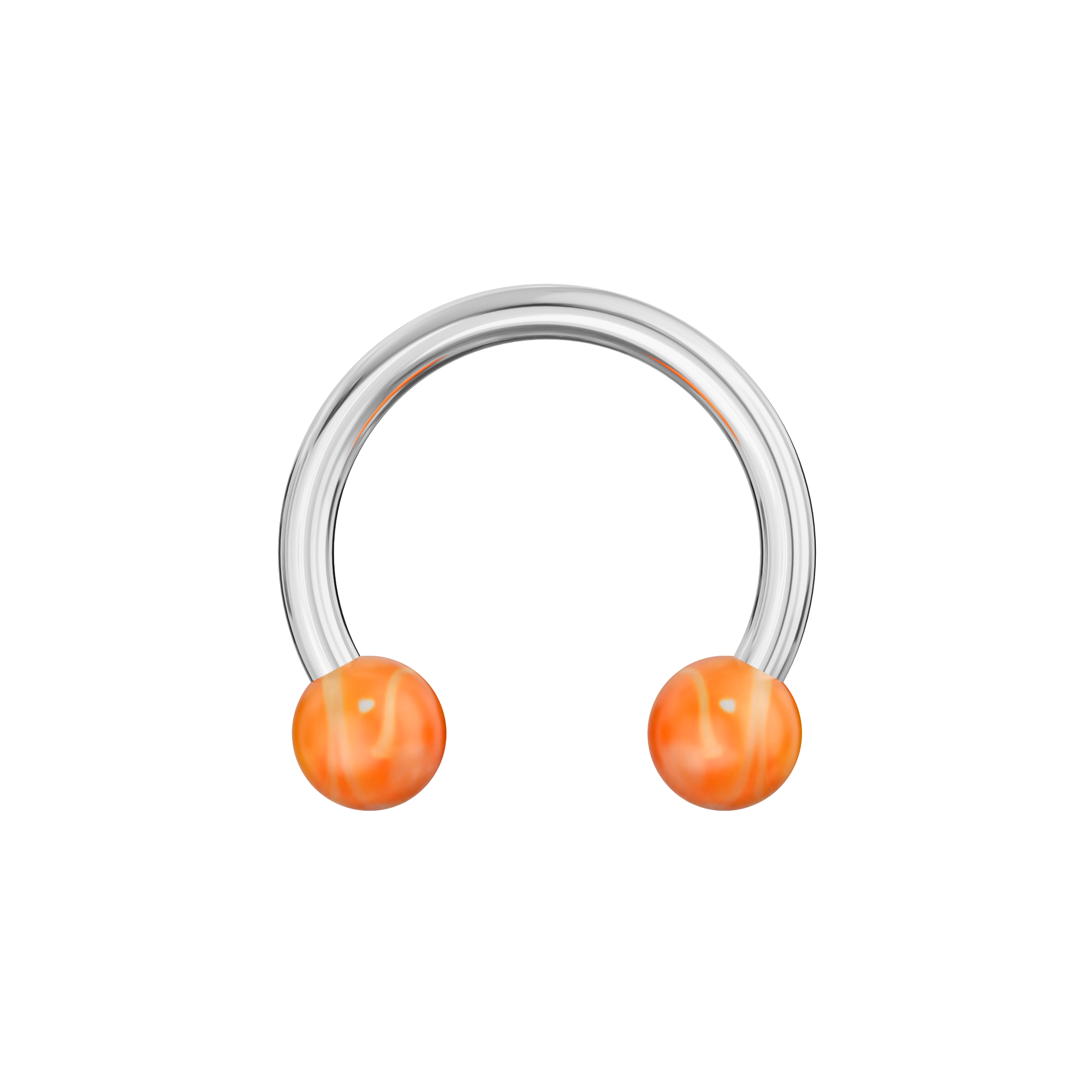 316L Surgical Steel Circular Barbell With Marble UV Balls (Pack of 10) - Monster Piercing
