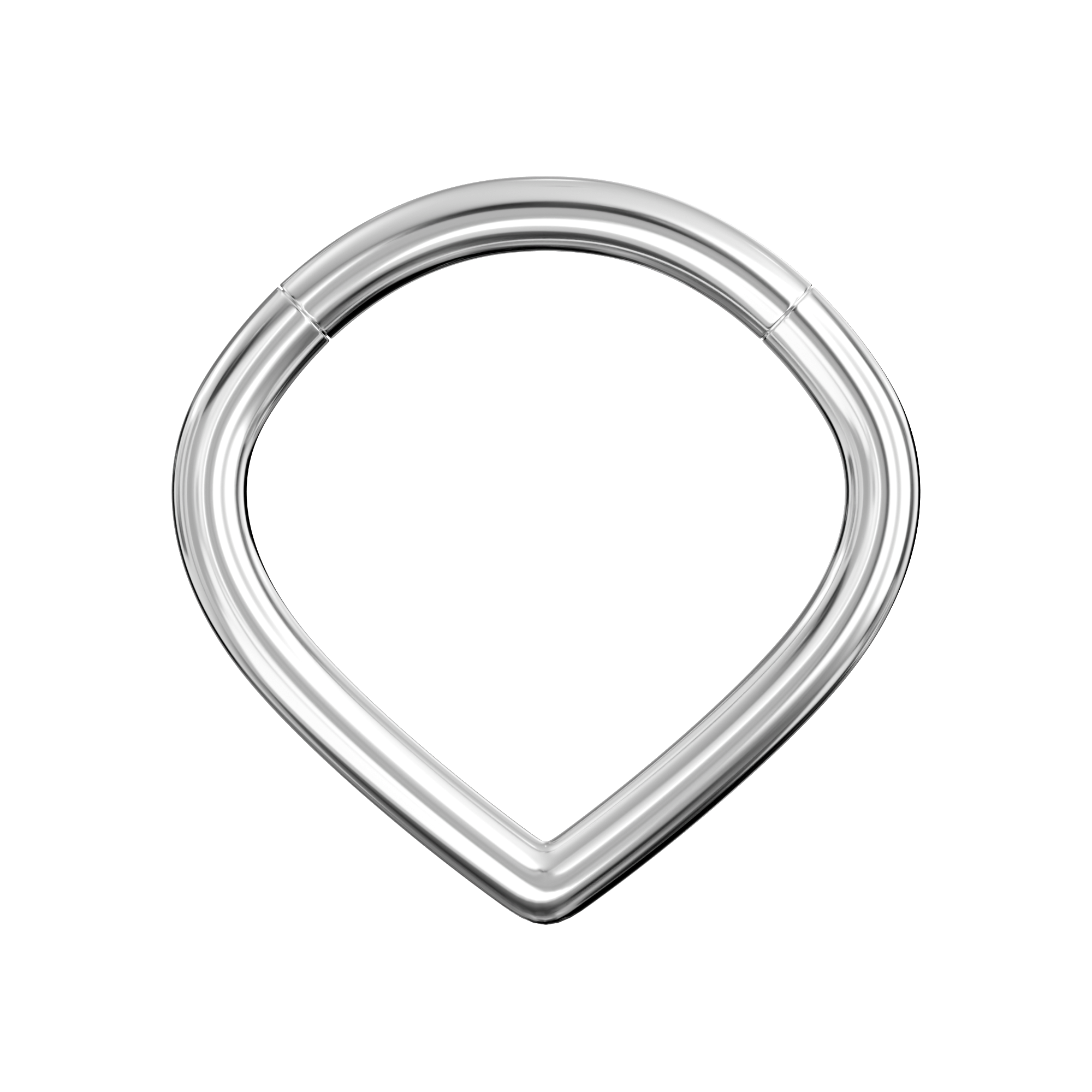 316L Surgical Steel V-Shape Hinged Segment Ring - Monster Piercing