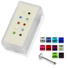 925 Sterling Silver 10pcs Square CZ Jewelled Ball End Nose stud Box