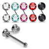 925 Sterling Silver 5pcs CZ Jewelled S Shape Ball End Nose stud Box