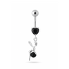 925 Sterling Silver Angel & Dangling Pearl Jewelled Belly Ring