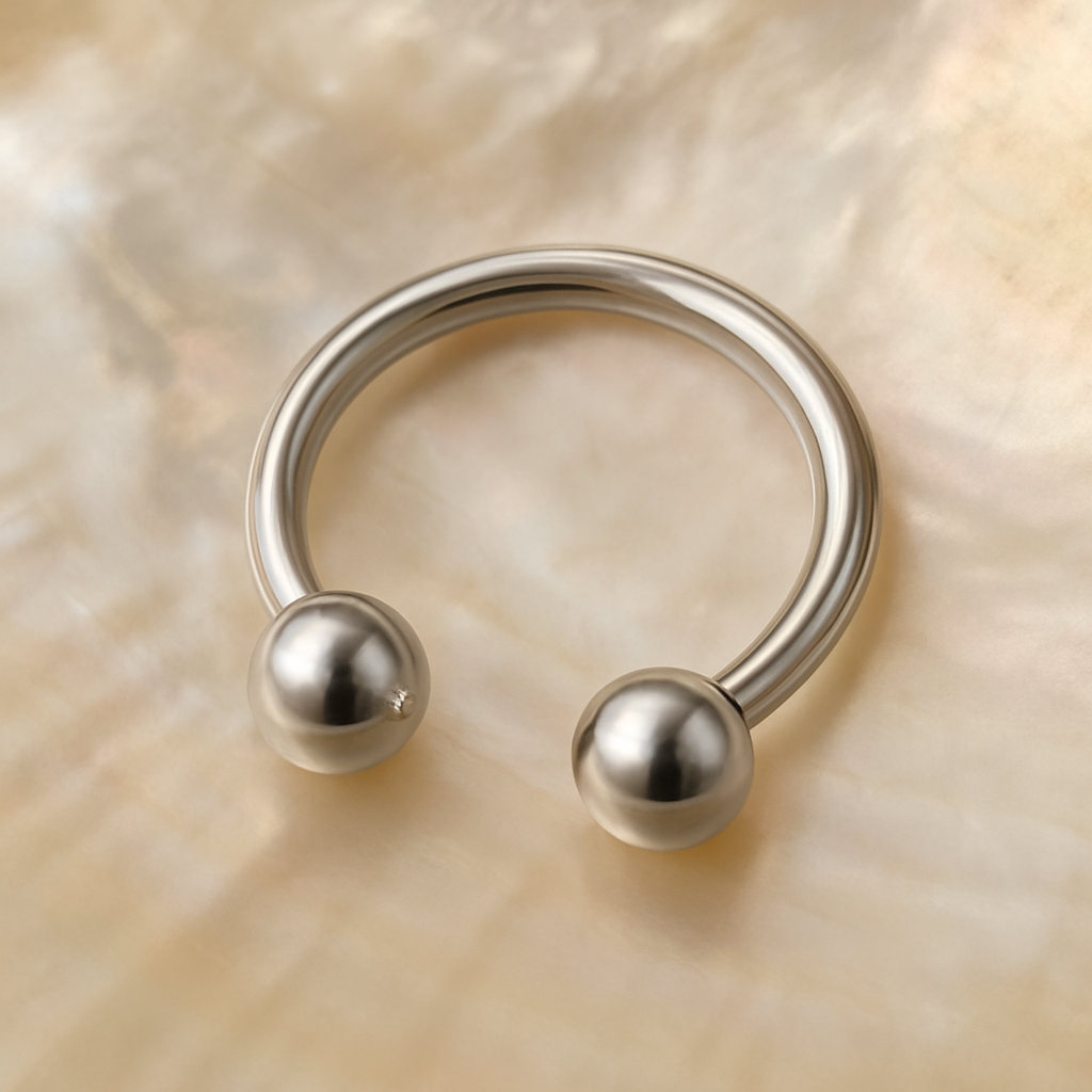 316L Surgical Steel Internally Threaded Horseshoe CBB With Ball - Monster Piercing