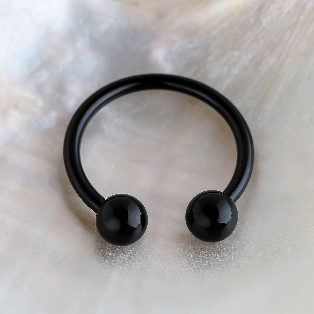 316L Surgical Steel Internally Threaded Horseshoe CBB With Ball - Monster Piercing