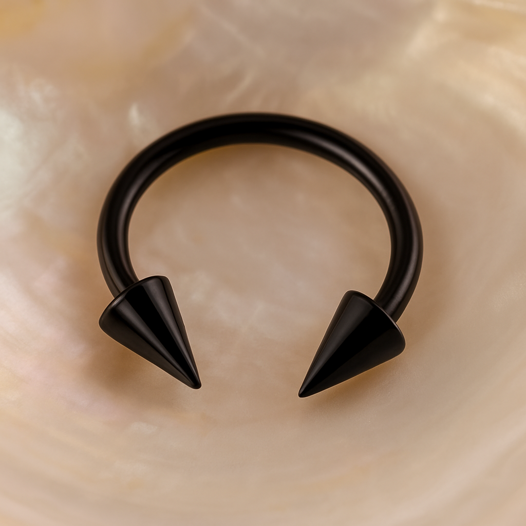 316L Surgical Steel Internally Threaded Horseshoe CBB With Cone - Monster Piercing
