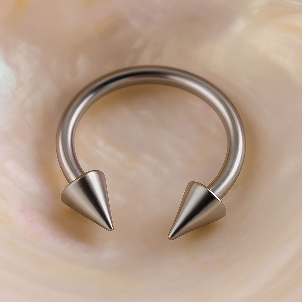 316L Surgical Steel Circular Barbell with Cone End - Monster Piercing