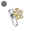 G23 Titanium CZ Jewelled Hepatica Flower Dermal Anchor