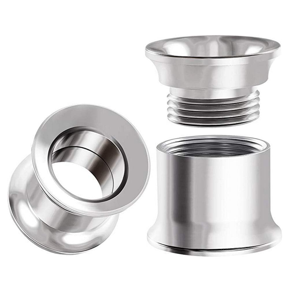 316L Surgical Steel Double Flared Internally Threaded Tunnel - Monster Piercing