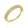 316L Surgical Steel Double Line CZ Jewelled Bendable Flexy Hoop