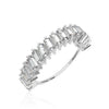 316L Surgical Steel Baguette CZ's Jewelled Bendable Cartilage Hoop