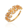 316L Surgical Steel CZ's Jewelled Leaves Bendable Cartilage Hoop