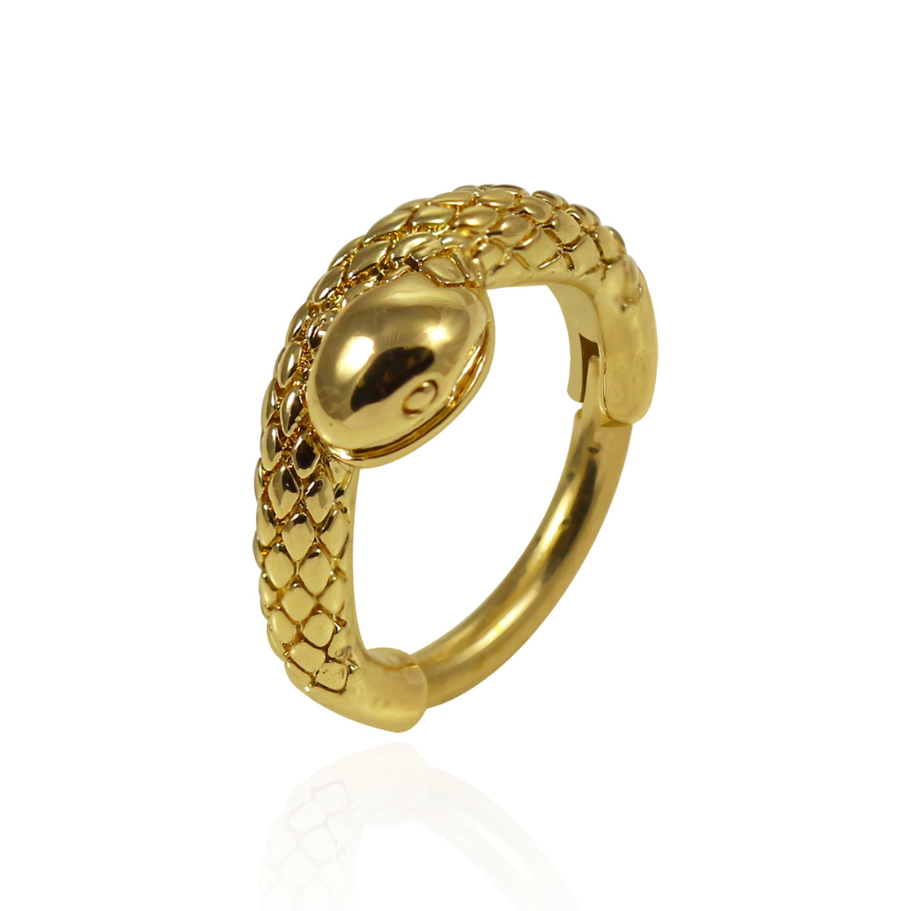 316L Surgical Steel Snake Hinged Segment Clicker Ring - Monster Piercing