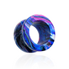 316L Surgical Steel Blue and Pink Painted Screw Fit Flesh Tunnel