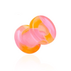UV Orange & Pink External Screw Fit Flesh Tunnel