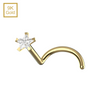 9K Gold CZ Star Nose Screw