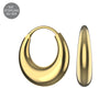 925 Sterling Silver Moon Style Hoop Earrings