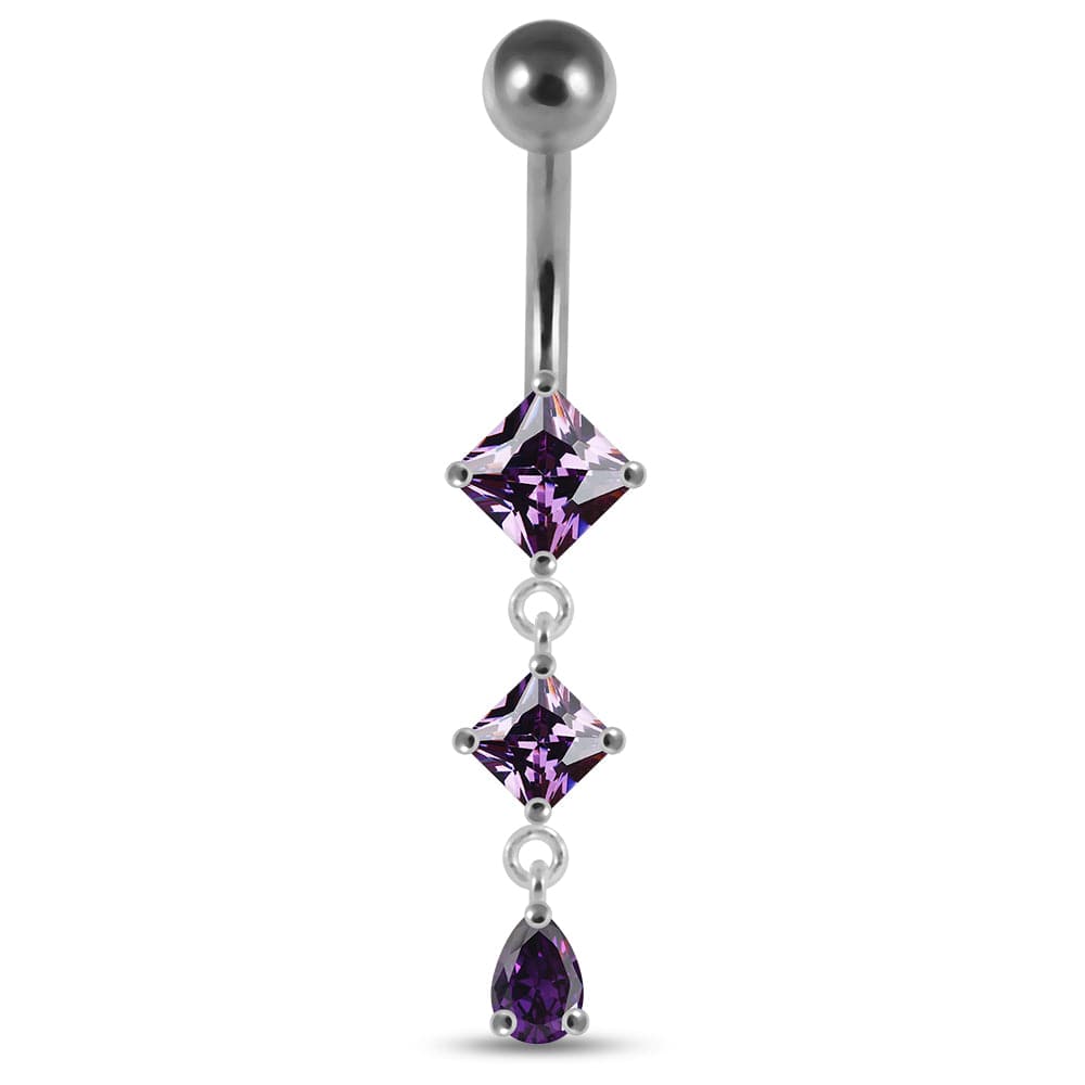 Dangling Jewelled Belly Ring - Monster Piercing