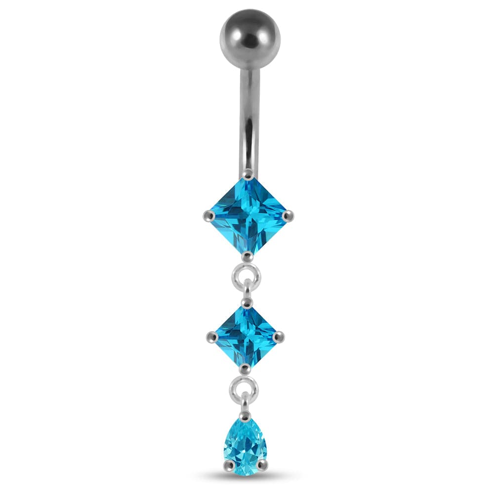 Dangling Jewelled Belly Ring - Monster Piercing