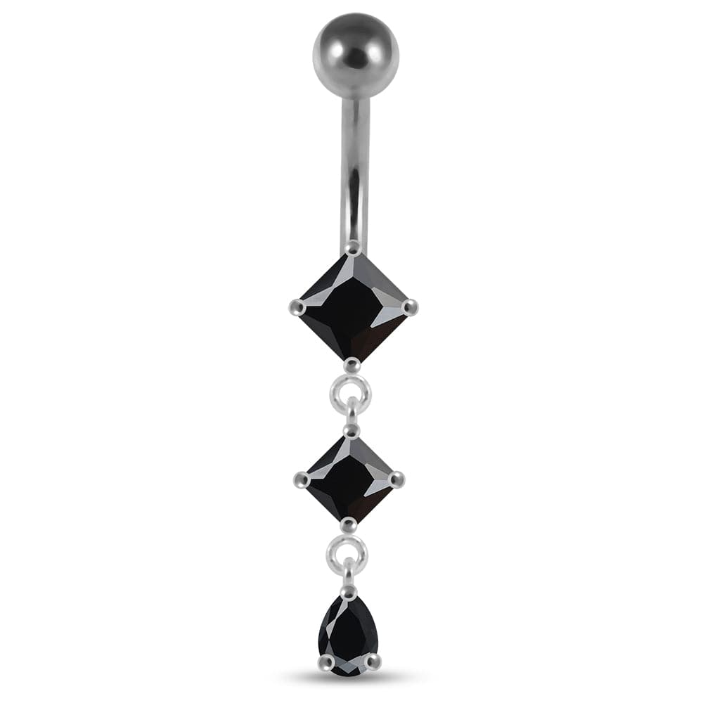 Dangling Jewelled Belly Ring - Monster Piercing