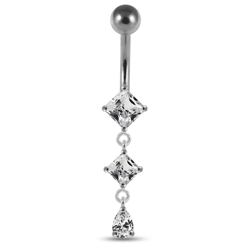 Dangling Jewelled Belly Ring - Monster Piercing