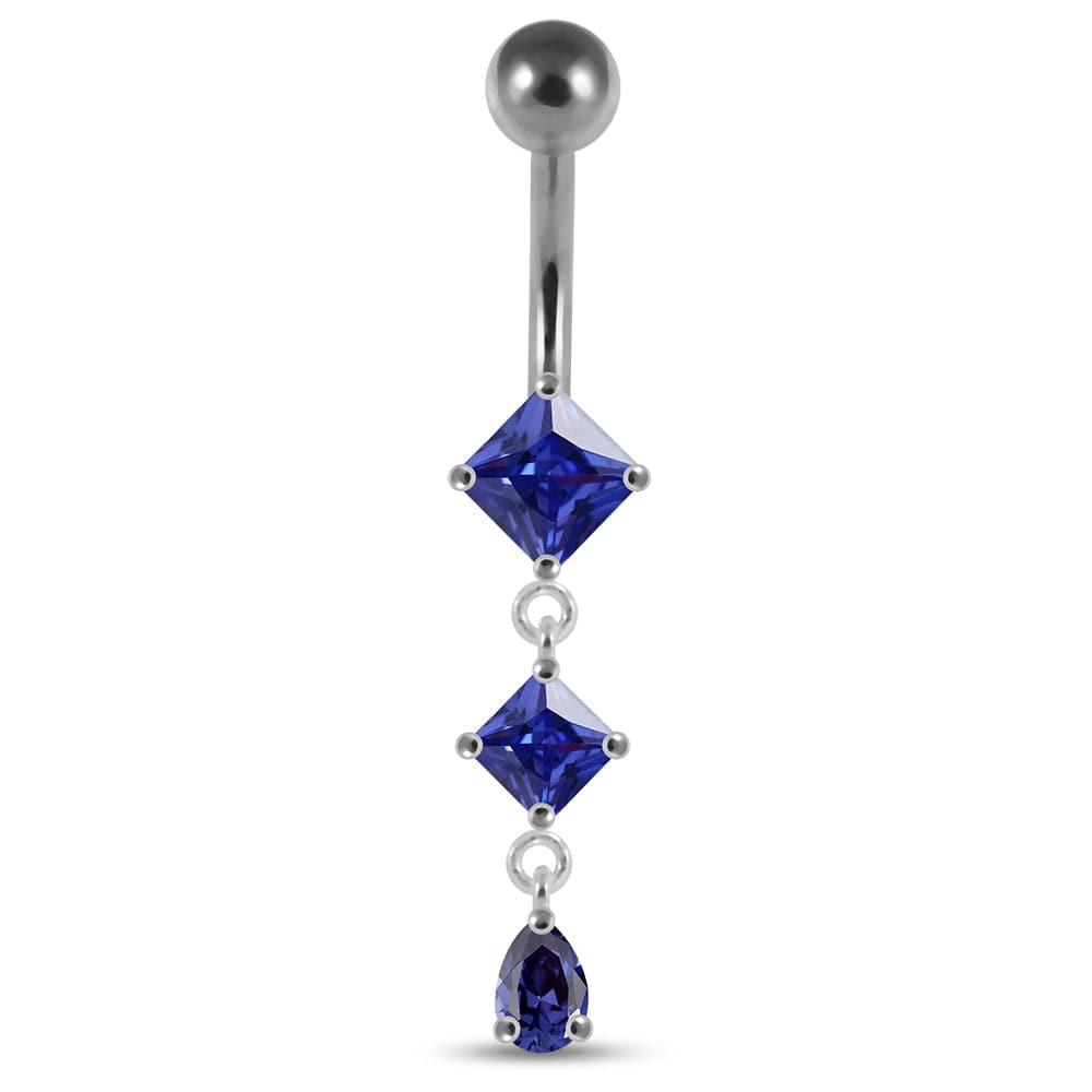 Dangling Jewelled Belly Ring - Monster Piercing