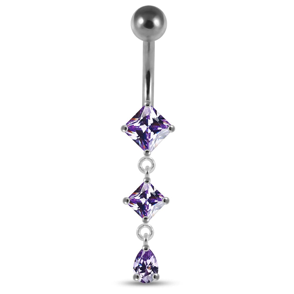 Dangling Jewelled Belly Ring - Monster Piercing