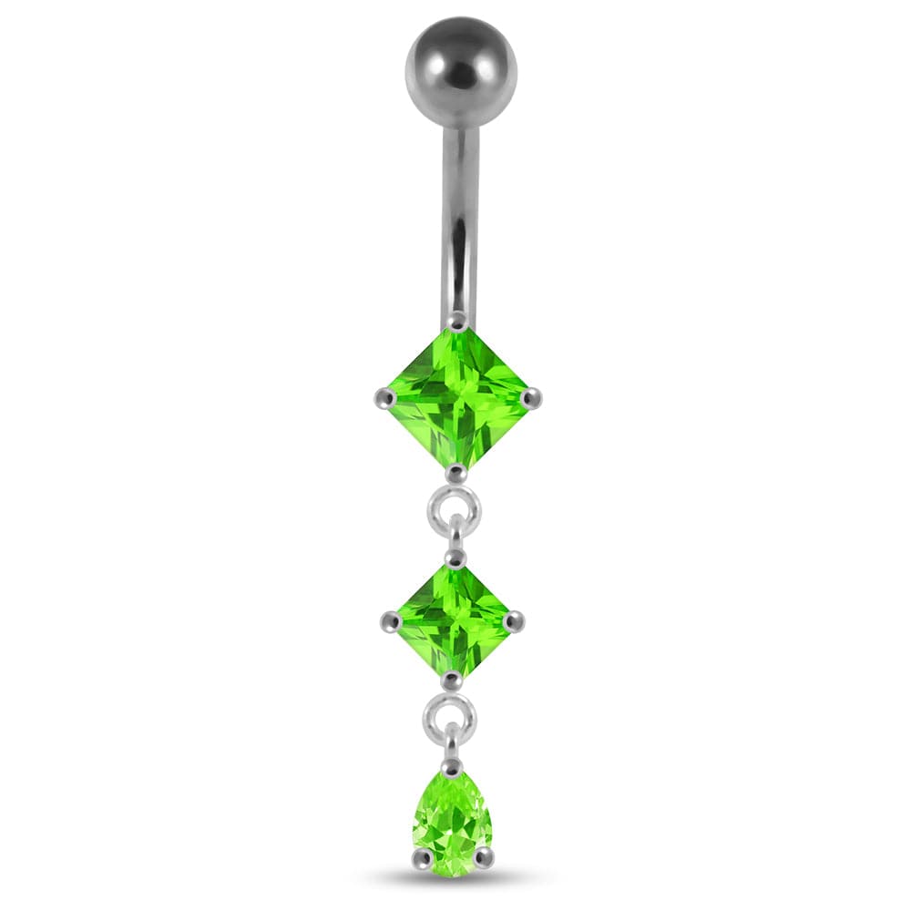 Dangling Jewelled Belly Ring - Monster Piercing