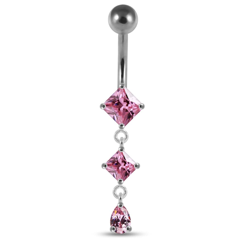 Dangling Jewelled Belly Ring - Monster Piercing