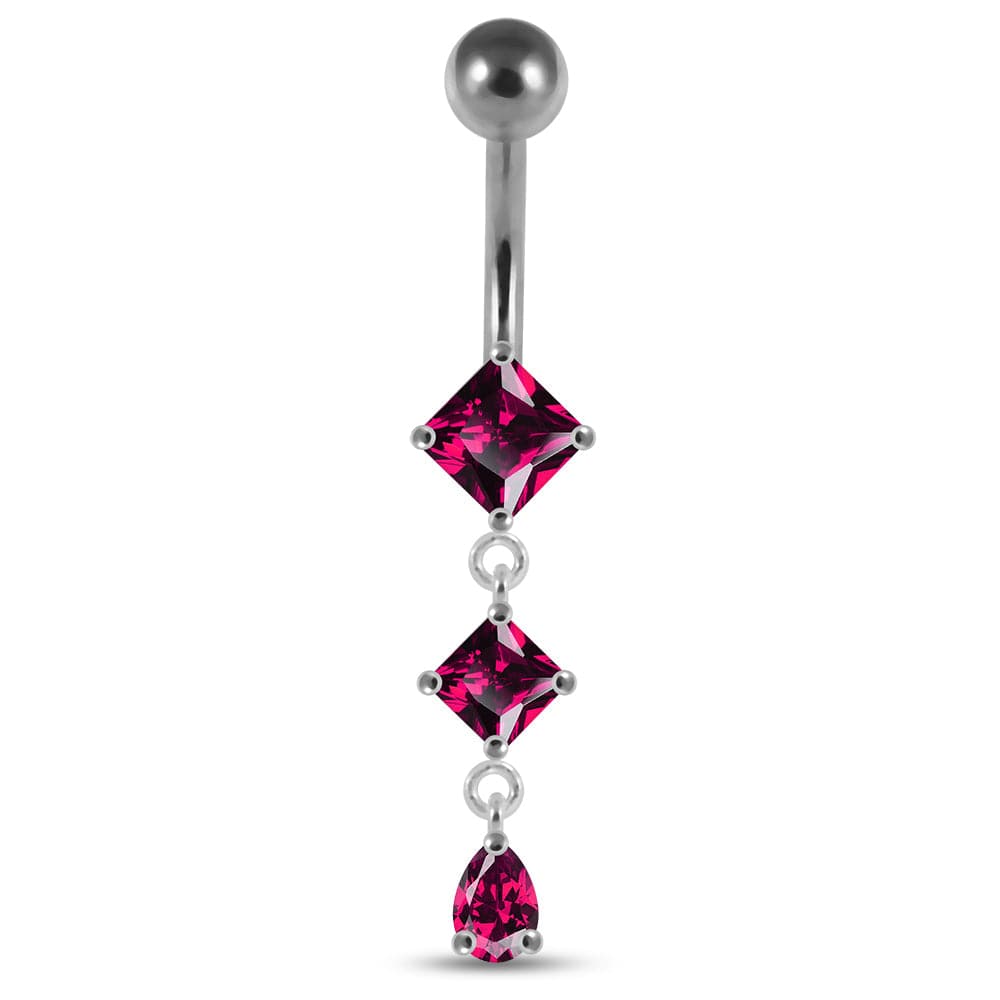 Dangling Jewelled Belly Ring - Monster Piercing