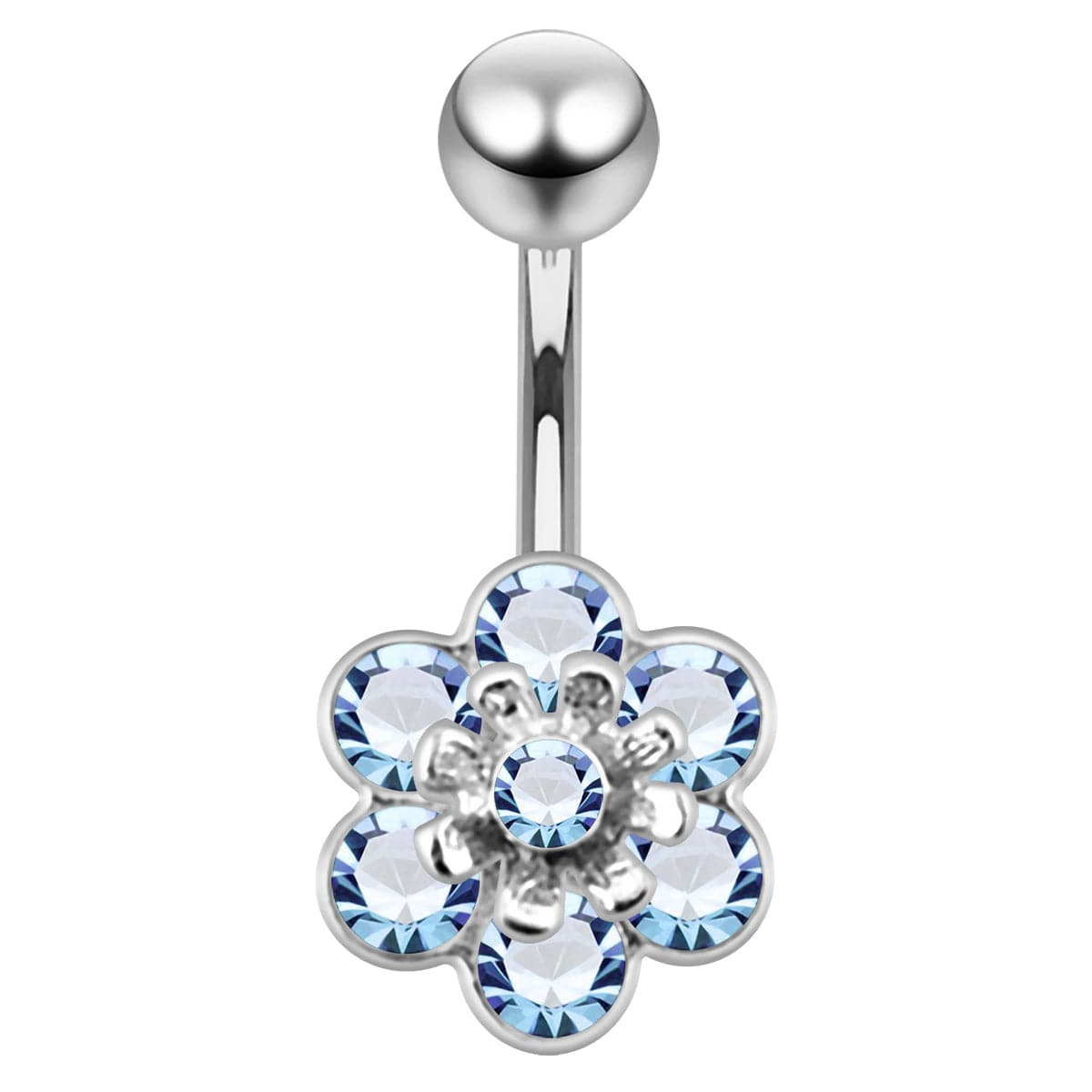 Jeweled Flower Navel Belly Banana - Monster Piercing