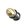 316L Surgical Steel & Gold Top Bullet with O-Rings Internally Threaded Tunnel